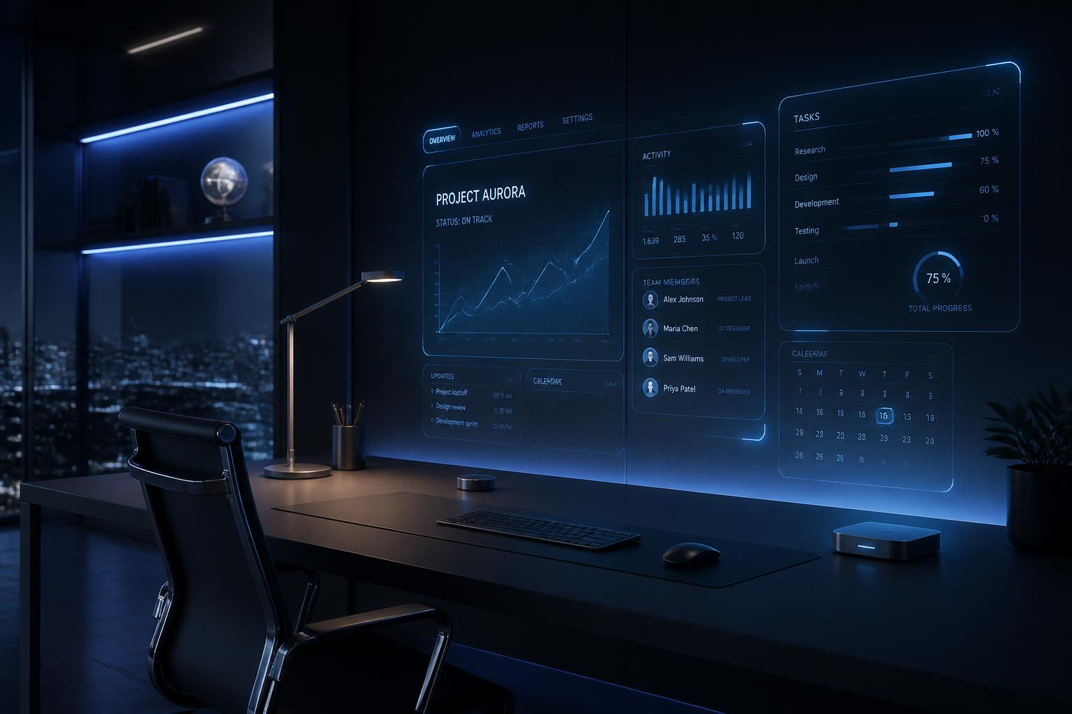 AI command center workspace